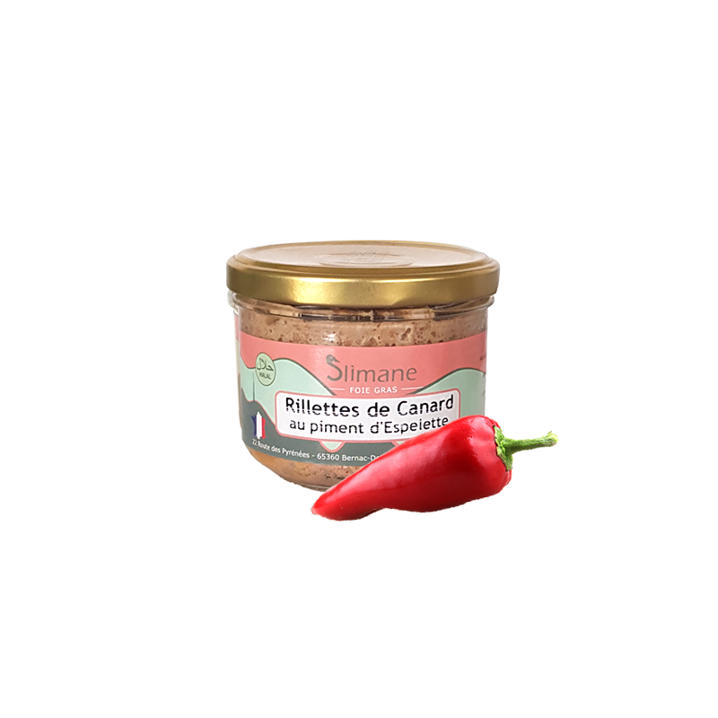 Rillettes canard au piment d'Espelette180 g