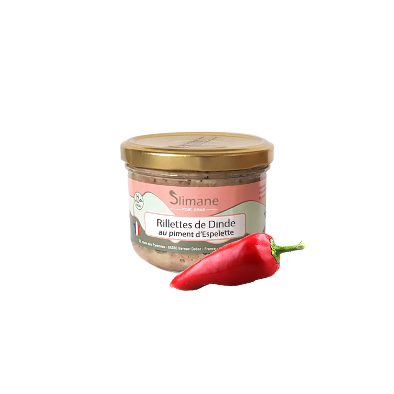 Rillettes de dinde au piment d'Espelette180 g - halal