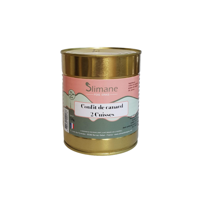 2 Cuisses de Canard Confites Halal - 750 g