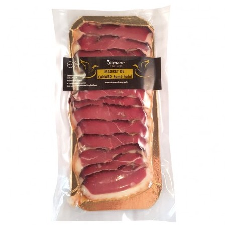 Magret de canard fumé tranché - 80 g -halal