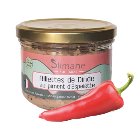 Rillettes de dinde au piment d'Espelette180 g - halal